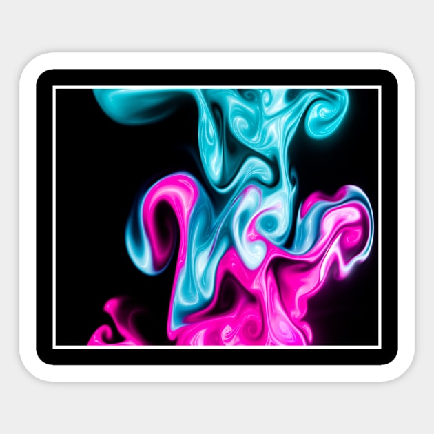 Blue and pink clash Sticker by BrycePartTimeArtist